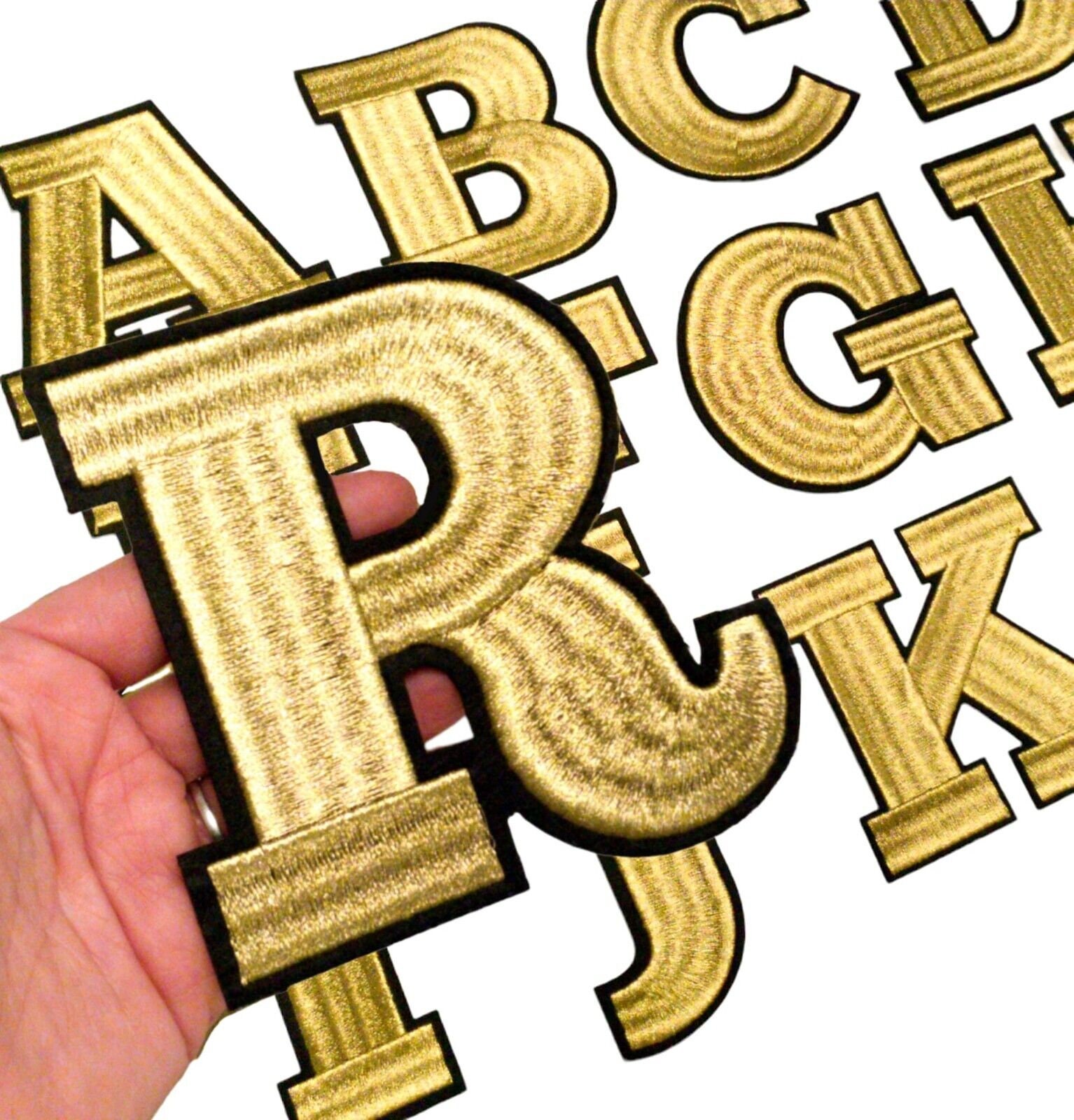 9-8005 Metallic Gold Letters - 1 inch Gold Alphabet Iron-on