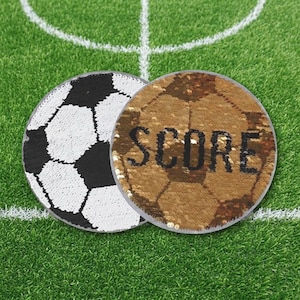 17 cm 大型スポーツボール サッカー ワールドカップ スパンコール 縫い付けパッチ パッチ