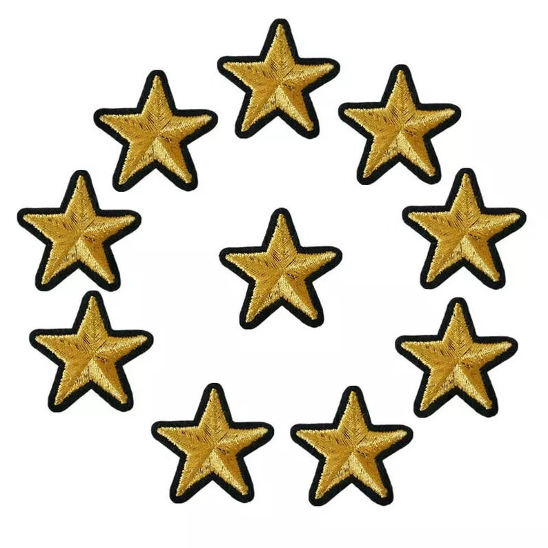 Star Patch Blue Pink Gold Patches Iron on Alphabet Embroidery Clothes Space