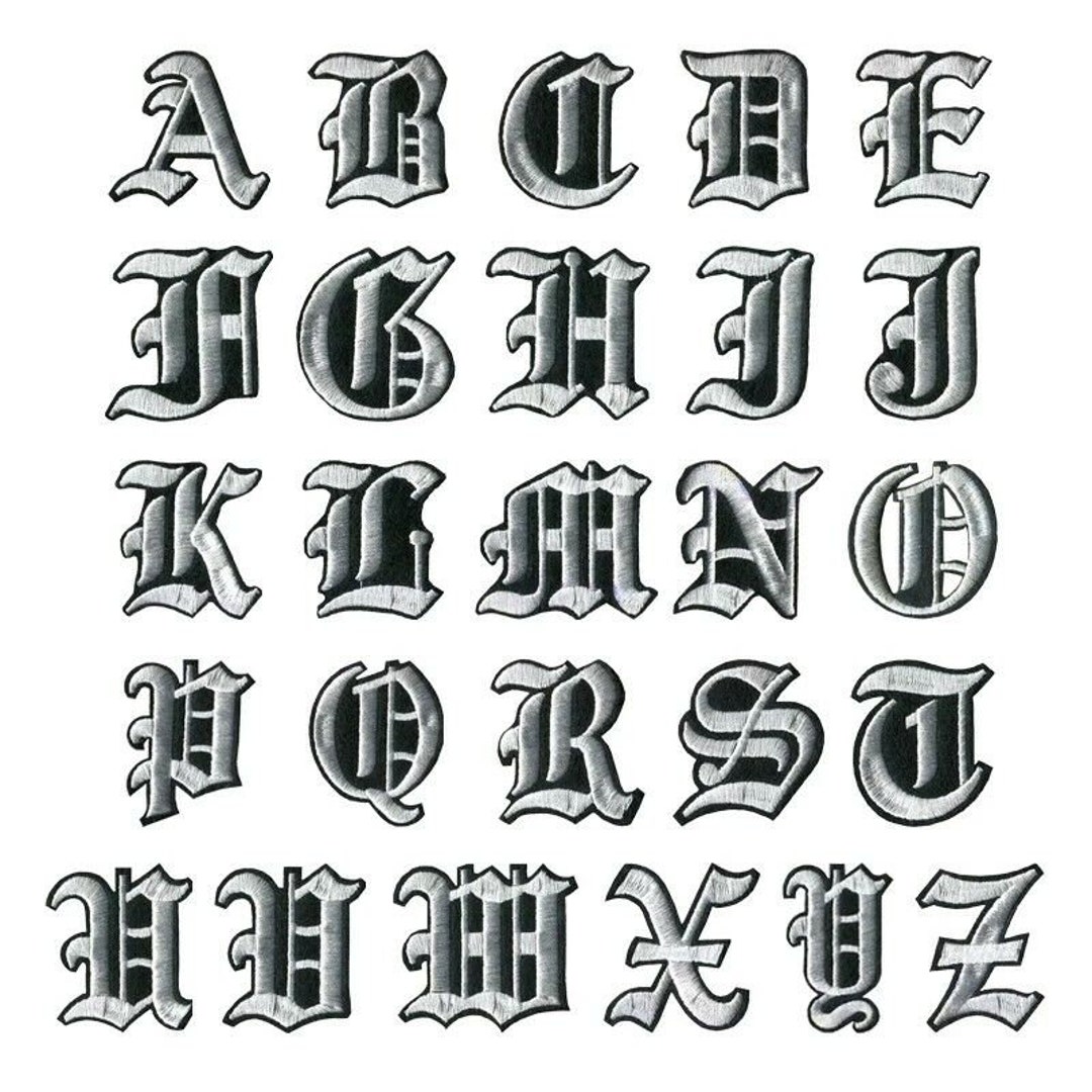 Alphabet, Gold, Silver Numbers Patch (2 Pieces Pack) Iron on , Sew on, –  Gkstitches