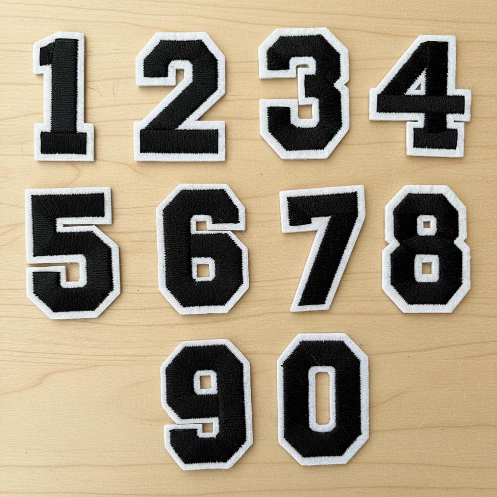 Pack Patch Number Number Patch Patches Jersey Iron on / Sew on Retro Alphabet Embroidery ...