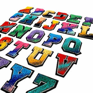 Brush Effect Letter Patch: Retro Alphabet Embroidery (4.7cm) Patches