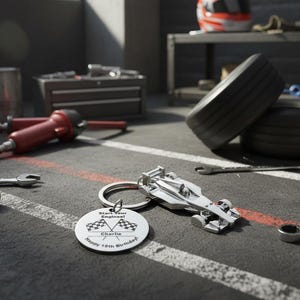 Personalised Racing Car Keyring – Custom Engraved Motorsport Gift, Perfect Stocking Filler for Car Lovers, Birthdays & Engraved Personalized image 6