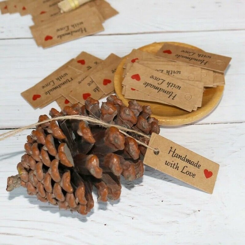 Handmade With Love Brown Labels & String Gift Food Craft Box Etsy