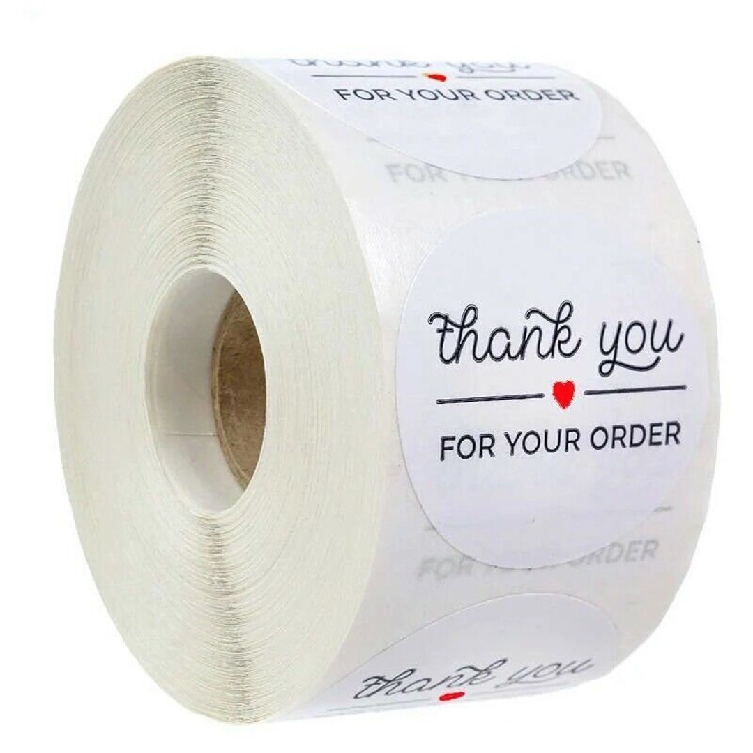 Round Thank You for Your Order Business Labels Stickers Gift - Etsy