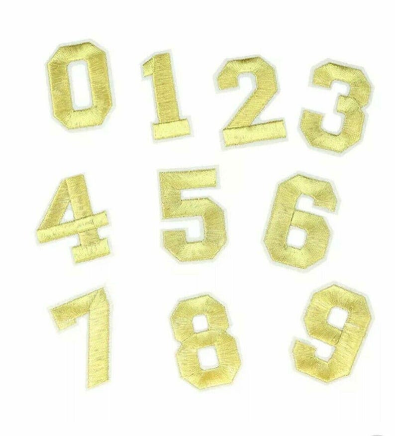 Number Patch Patches College Iron-on / Sew-on Retro Alphabet Embroidery ...