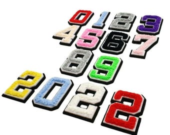 5cm Chenille Number Patch Patches Iron on Alphabet Embroidery Clothes