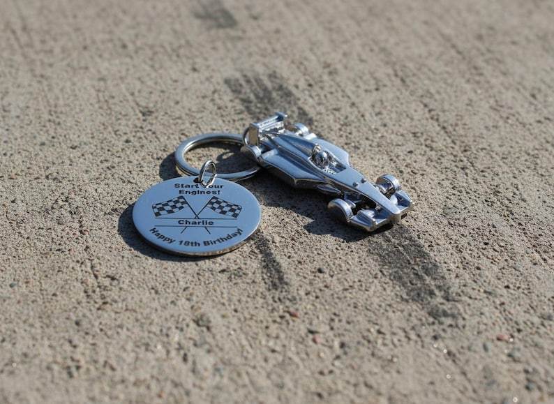Personalised Racing Car Keyring – Custom Engraved Motorsport Gift, Perfect Stocking Filler for Car Lovers, Birthdays & Engraved Personalized image 12