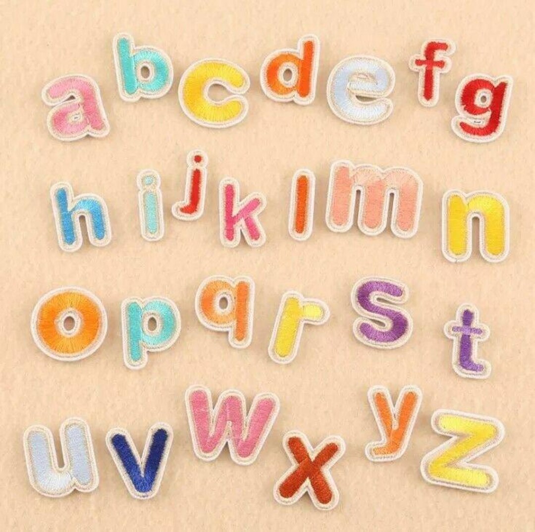 Multi Colour Letter Patch Patches Iron on / Sew on Alphabet Embroidery ...