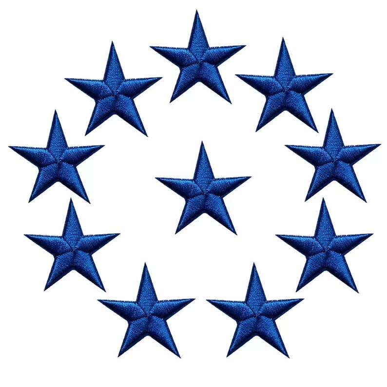Star Patch Blue Pink Gold Patches Iron on Alphabet Embroidery Clothes Space