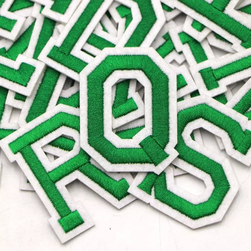 Small 5Star Iron on Patches Embroidered Sew Patch Appliques Green 50pcs