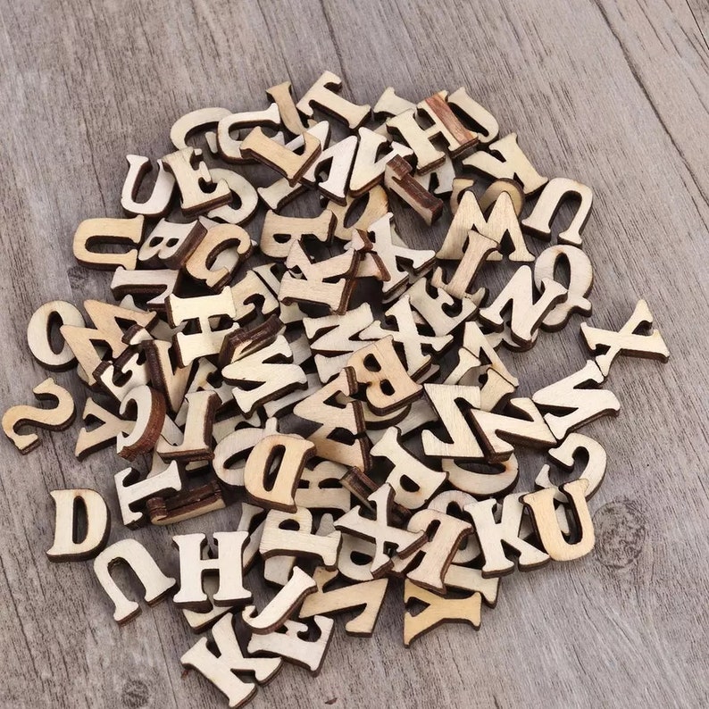 Full Alphabet Wooden Craft Letters Small Christmas Gift Etsy