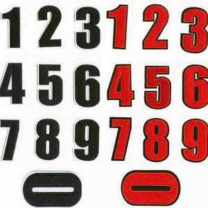 Large Number Patch Patches Jersey Iron on / Sew on Alphabet Embroidery Clothes