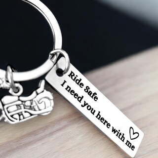 Portachiavi Commemorativo Per Motociclisti - A Piece Of My Heart Rides In Heaven - Acciaio Inossidabile, Regalo Sentimentale
