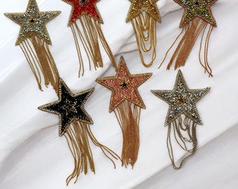 Strass steentjes, sterren, ruimtepatches, strijkpatches, kwastjes, borduurwerk voor kleding