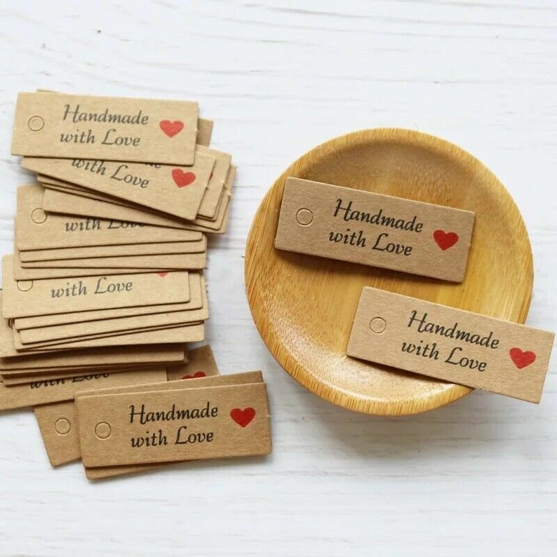 Handmade With Love Brown Labels & String Gift Food Craft Box Etsy