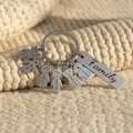 Personalised Family Keyring Set: Engraved Stainless Steel Gift, Mum, Dad, Kids, Dog & Cat Charms Mother's Day Gift Mummy, Daddy product logo