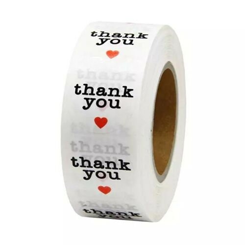 Clear See Through Round Thank You Love Labels Stickers Gift | Etsy