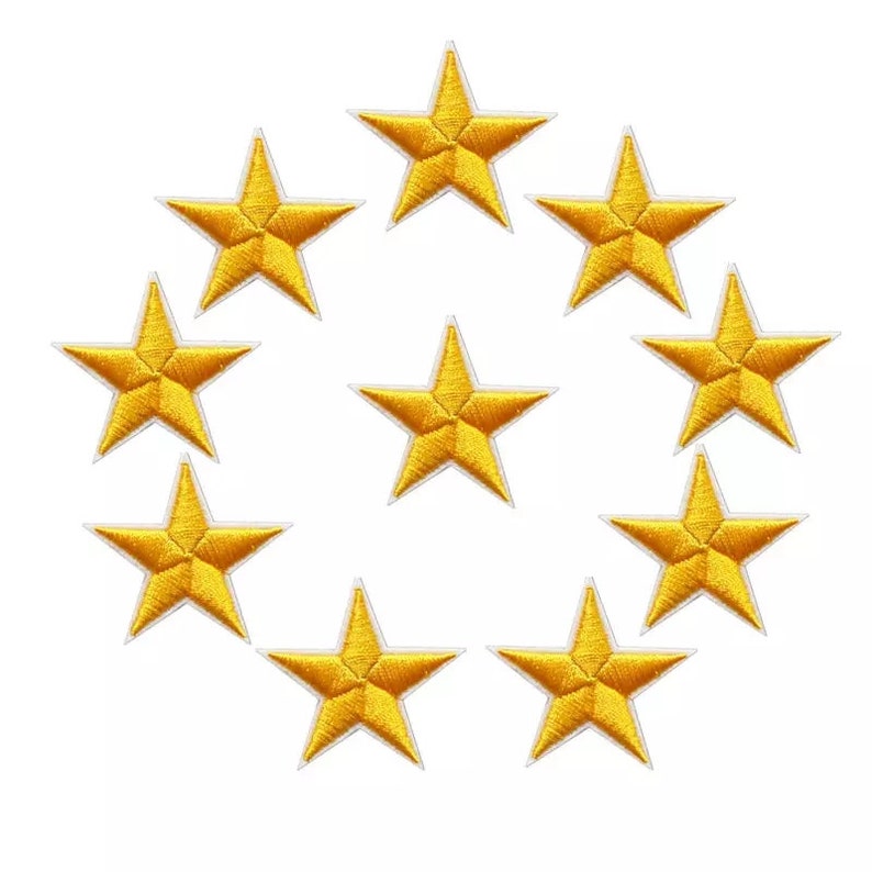 Star Patch Blue Pink Gold Patches Iron on Alphabet Embroidery Clothes Space