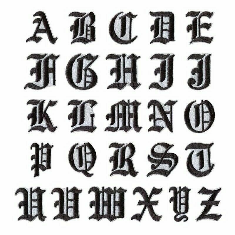 J.CARP 52Pcs Black Alphabet A to Z Patches, Iron on Sew on Letters for  Clothing, Hats, Shoes, Backpacks, Handbags, Jeans, Jackets etc.
