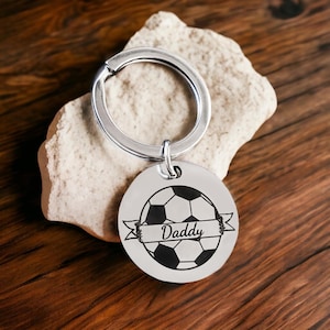 Football Keyring, Custom Engraved Gift, Novelty, Coach, Teacher, School, Gift, Thank You, Valentine&#39;s Day