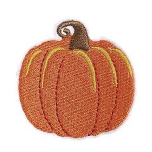 Parche bordado de calabaza de otoño de 5 cm, parche para planchar, coser o aplicar.