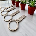 Personalized Engraved Stainless Steel Keychain – New Homeowner Gift Garage Patio Front Door, Shed, Housewarming Custom Name Tag Personalised