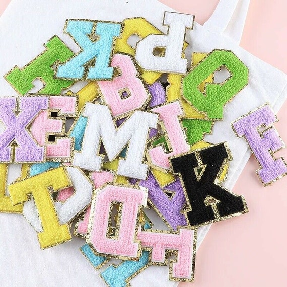 26pcs Yellow Chenille Letters A-Z Iron-on Patch, Letters Patch, Words  Patch, Custom Letters Patch, Alphabet Letters, Iron-on Patches