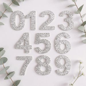 Patch strass numéro 5 cm Patchs à repasser/coudre l'alphabet sur les vêtements