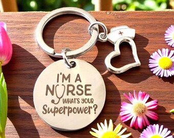 BESPMOSP Portachiavi Per Infermieri - Inciso "A Truly Great Nurse Is Hard To Find", In Acciaio Inox