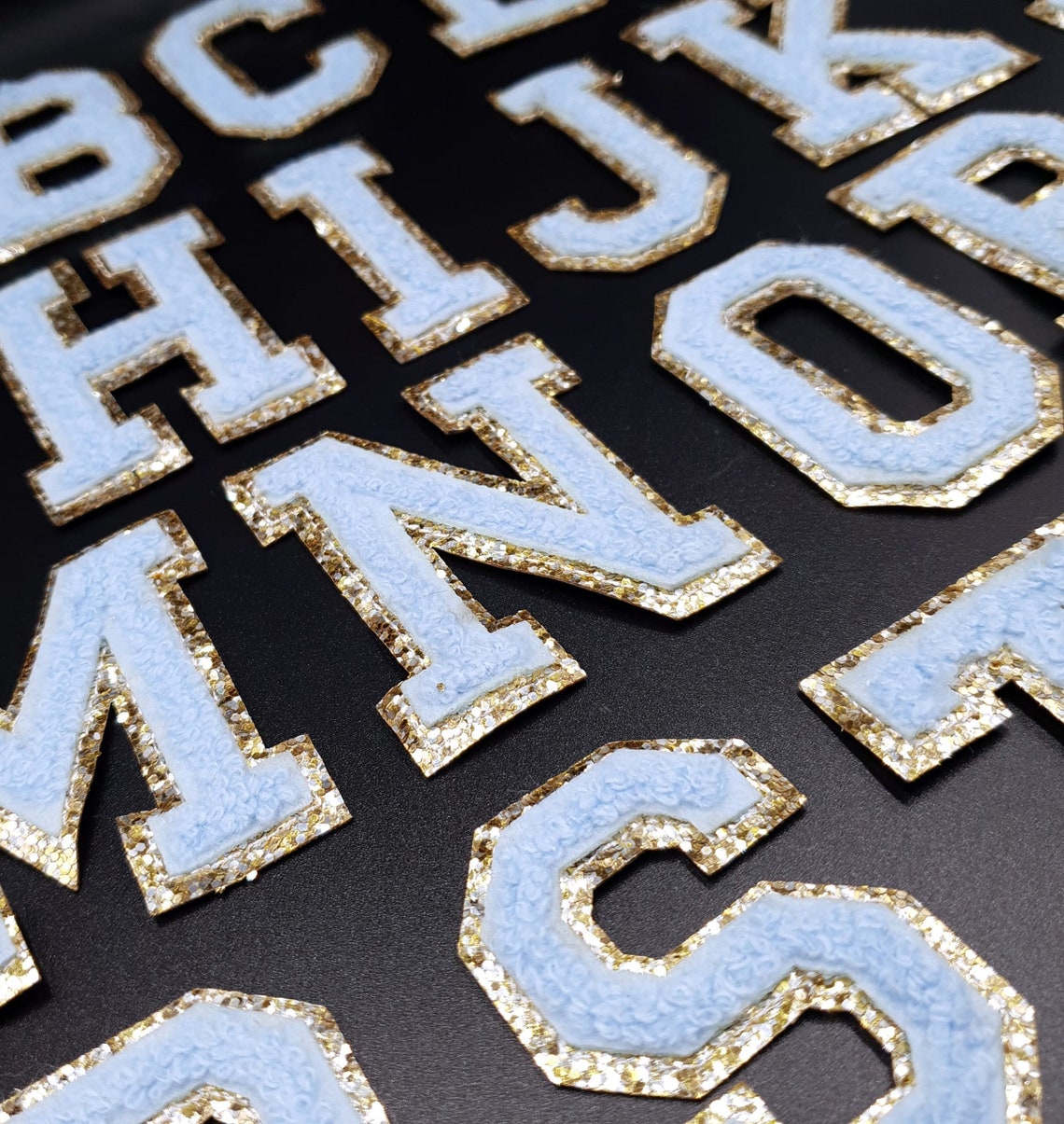 6.2cm Blue Chenille Patch Letter Patches Iron on / Sew on Etsy