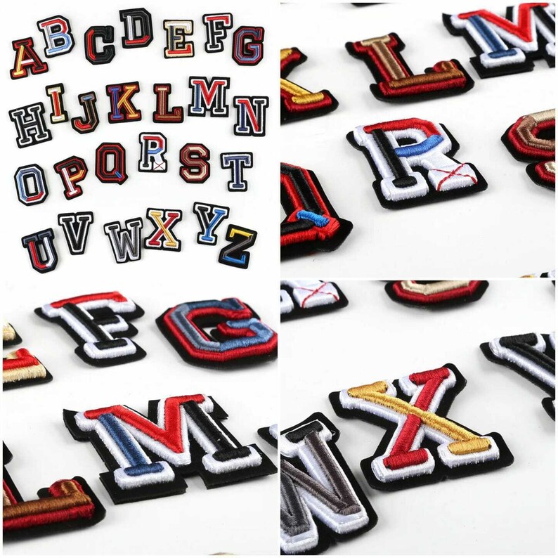 3D Quality Letter Patch Patches Sew On Retro Alphabet Etsy