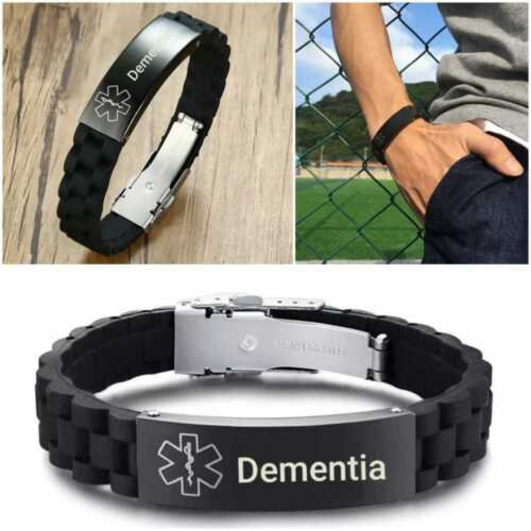 Dementia Alzheimers Medical Alert Bracelet Stainless Steel Etsy UK