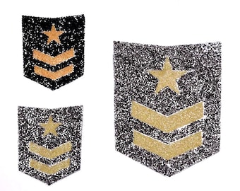 Patch en strass pour soldat de l'armée, thème militaire, fer à repasser sur les vêtements de broderie de l'alphabet