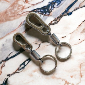 Stainless Steel Spring Carabiner Keyring: Belt Bag Clip Hook