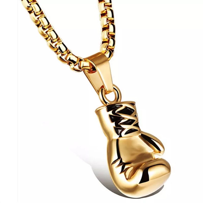 Customised Engraving Boxer Boxing Glove Necklace Dog Tag Etsy UK