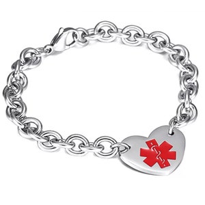 Personalised Medical Alert Bracelet Engraving Stainless Steel ID Name Customised