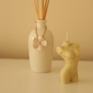 Small Soy Wax Torso Candle: Woman Body Form (10 cm)