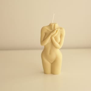 Organic Soy Wax Body Candle: Female Form Sculpture, 6 Inch