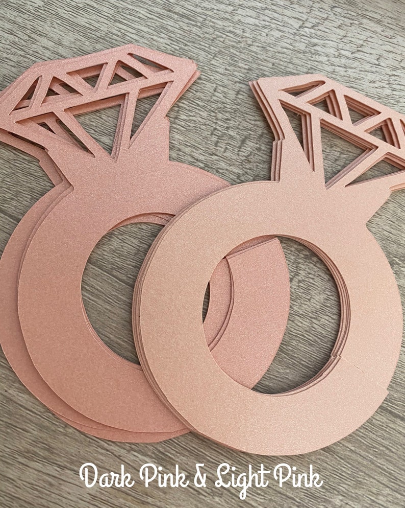 Shimmer Diamond Ring Drink Tagsset of 20 Bridal Shower Drink Etsy