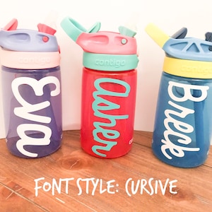 Étiquette vinyle personnalisée pour enfants Bouteille d’eau Contigo