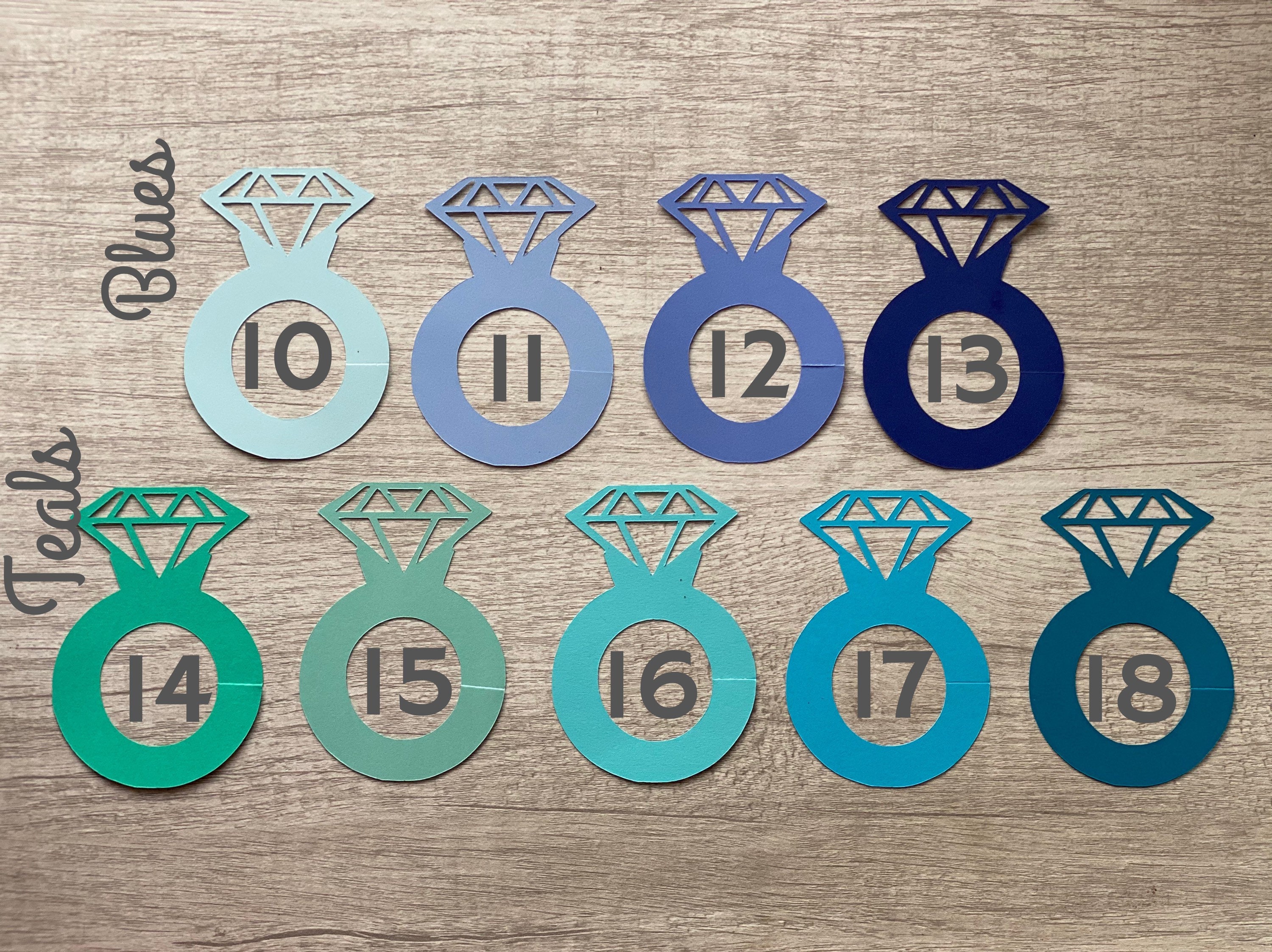 Diamond Ring Drink Tags set of 20 Bridal Shower Wine Tags Etsy