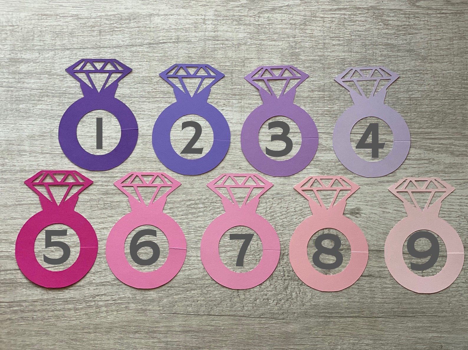 Diamond Ring Drink Tags set of 20 Bridal Shower Wine Tags Etsy