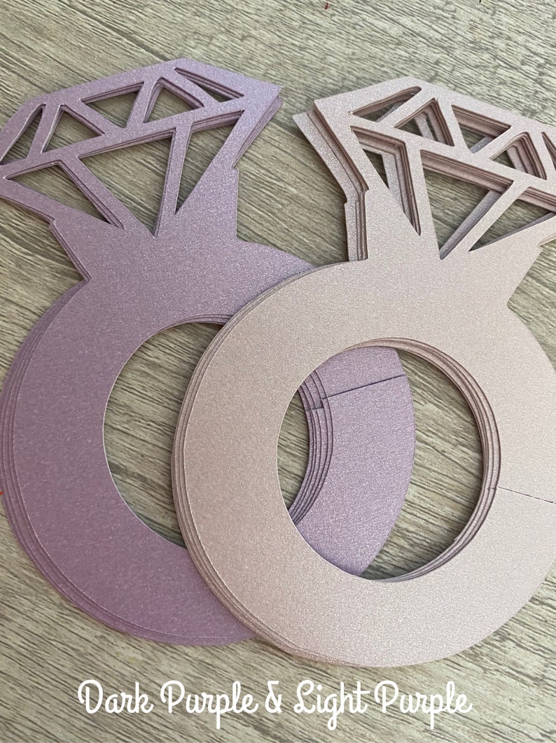 Shimmer Diamond Ring Drink Tagsset of 20 Bridal Shower Drink Etsy