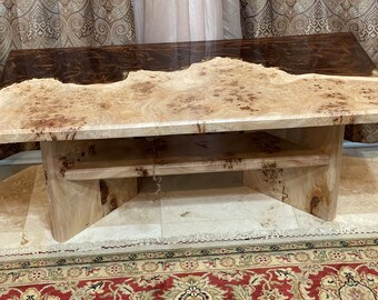 Mappa Burl Mahogany Coffee Table