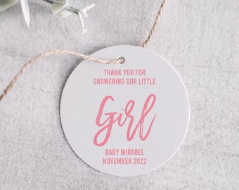 Personalized Baby Shower Favor Tags, Custom Thank You Tags