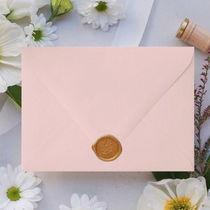 Blush Pink Euro Flap Envelopes: 5x7 A7, 95lb Paper, Set of 25