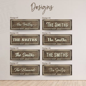 Established Sign, Wedding Signs, Wood Signs, Custom Family Name Sign, Housewarming Gift, Rustic Name Sign, Bridal Shower Gift,Last Name Sign image 9