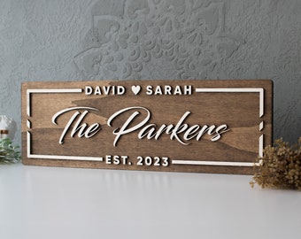 Crafted with Love: Personalized Family Name Signs - Ideal Housewarming & Wedding Gifts / Unique Home Decor / First Time Home Owner Gift