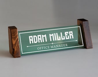 New Job Office Decor, Desk Name Plate Custom, Personalised Desk Name Plate, Desk Sign Personalize, Desk Sign the Boss, Promotion Gift